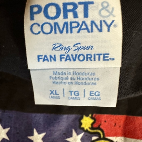 Port & Company Black Sleeveless “Firequacker Duck” XL Flare T Shirt Brand New - Picture 3 of 3